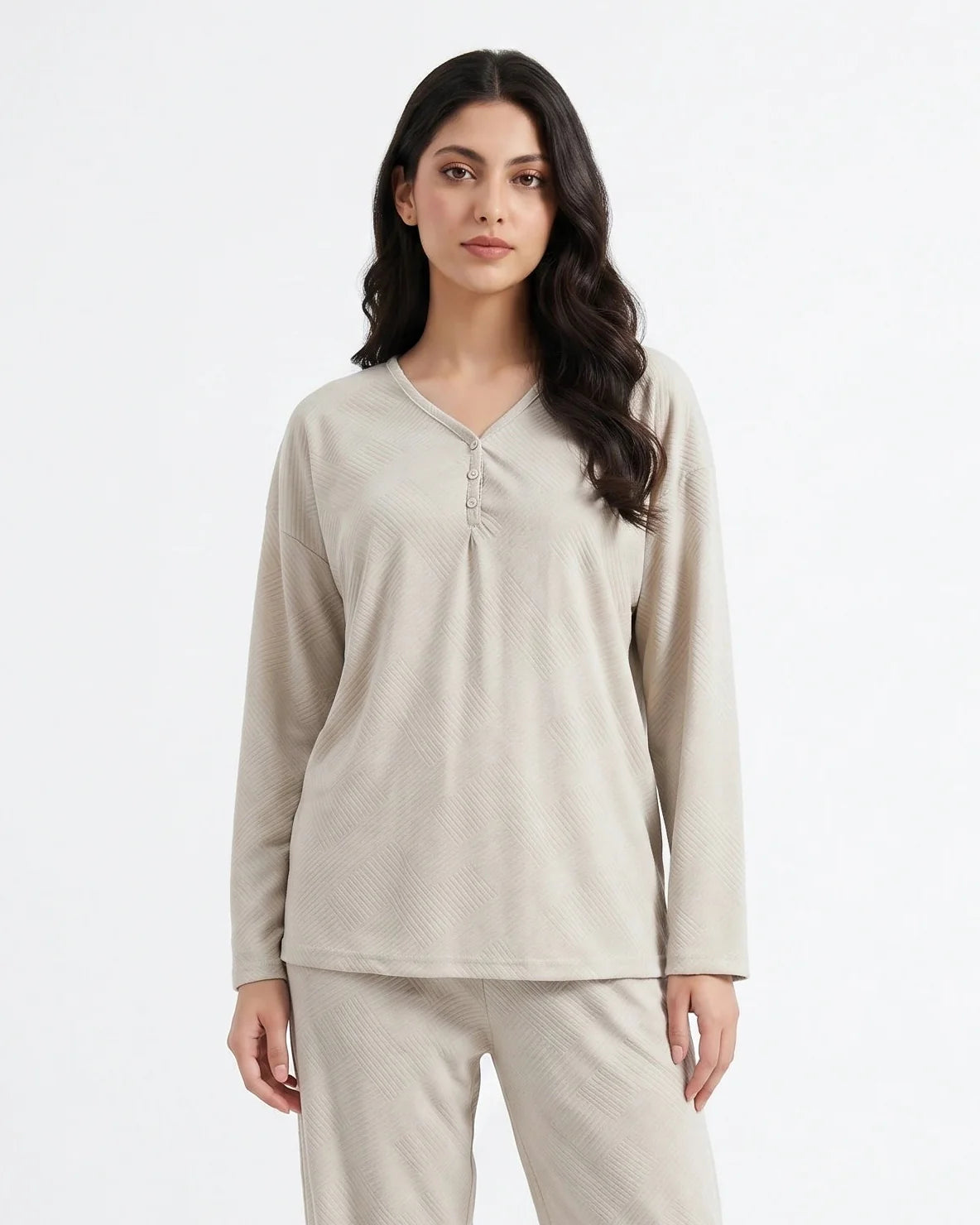 Summer Loungewear Set - Serano Rib - Beige