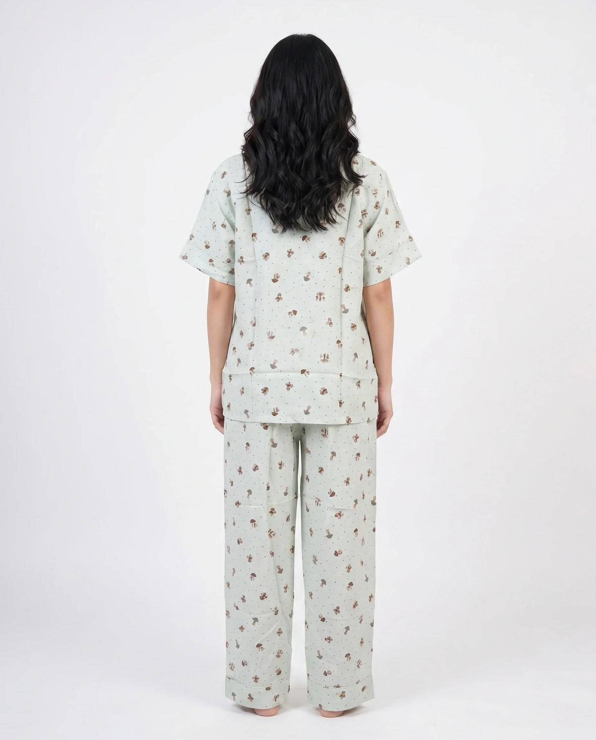 Linen Pajama Suit - Mossy Charm