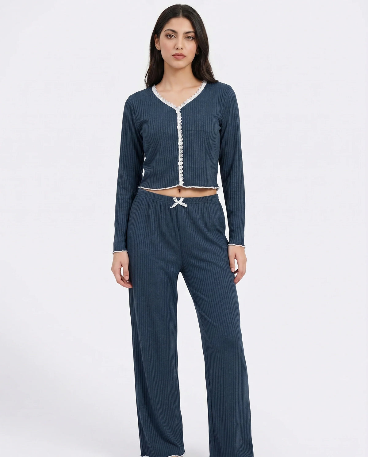 Cotton PJ Set - Midnight Comfort - Blue