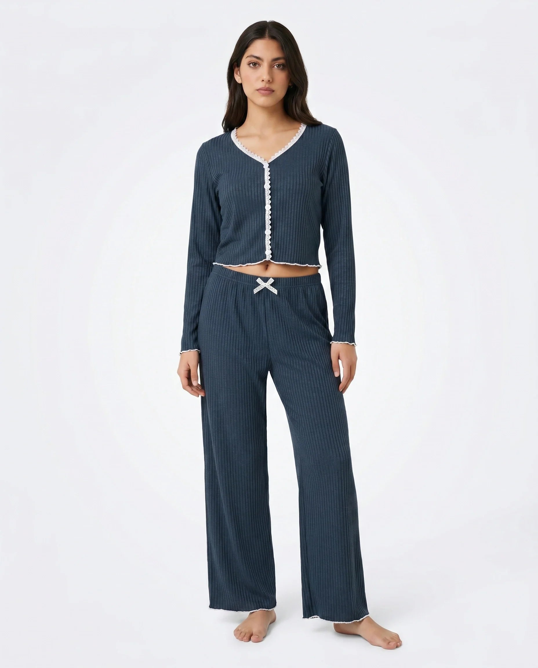 Cotton PJ Set - Midnight Comfort - Blue