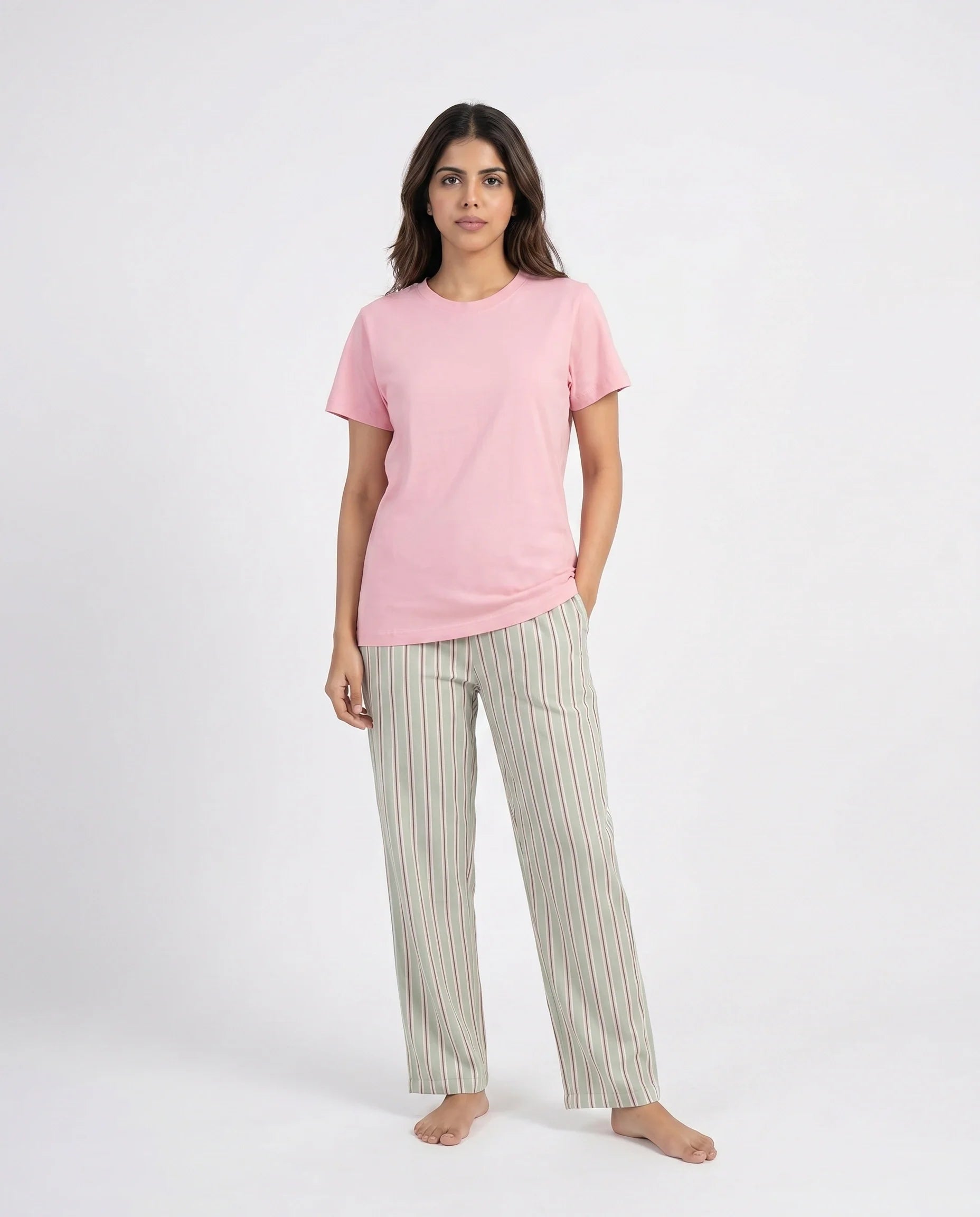 Cotton PJ Set - Blush Stripe