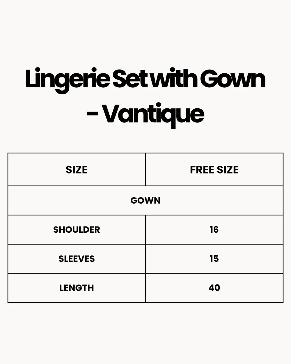 Lingerie Set with Gown - Vantique