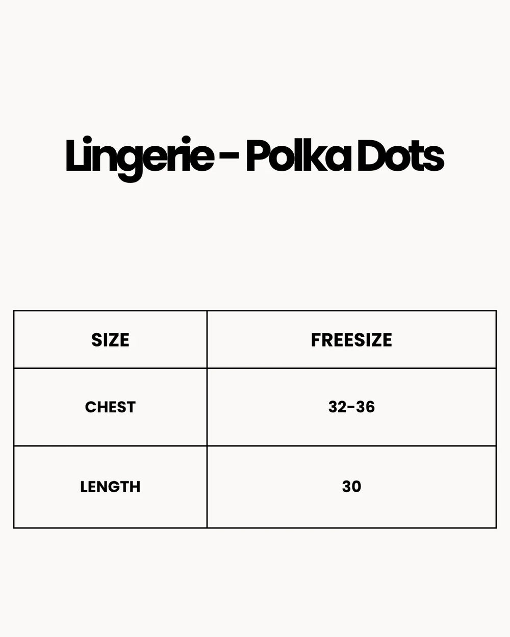 Lingerie - Polka Dots