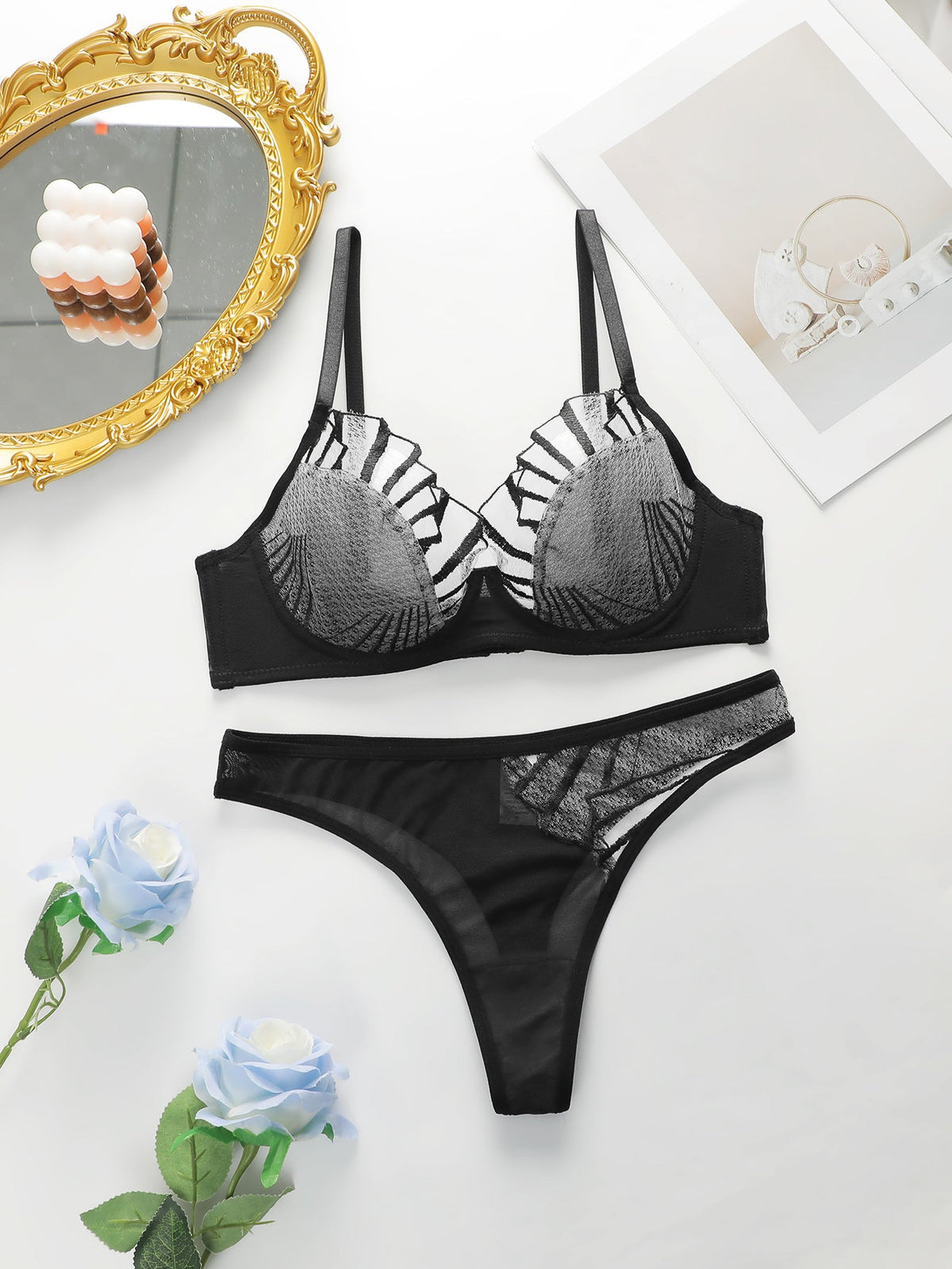 Seashell Non Padded Bra and Panty Set